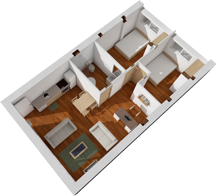 plan d'aménagement d'un appartement à Mont de Marsan, Landes (40)