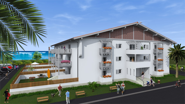 Image 3D d'une résidence d'habitation